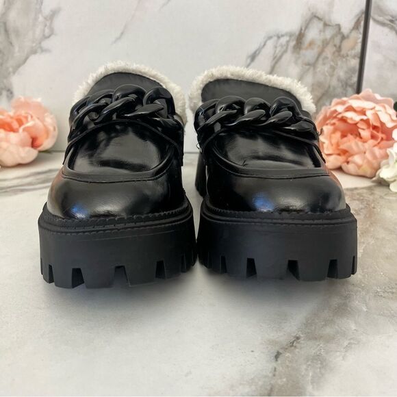 DOLCE VITA Larazzo Chain Platform Lug Sole Loafers in Black Size 11 NEW - Picture 8 of 16